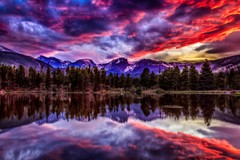 Sunset in Rocky Mountain National Park Photo Art Print Poster 12×18