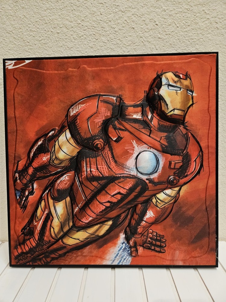 Marvel Avengers Iron Man 3D Framed Wall Art Pop Creations Edge Home X21RM,15×15
