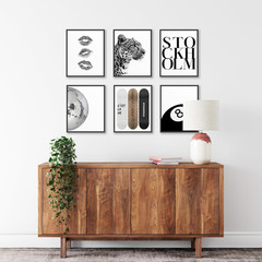 Stockholm Style Room Decor for Women, Chic Trendy Wall Art for Living Room Aesth
