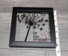 Hanging Wall Art Decor «Life Is Not Measured…» Black Plastic Framed