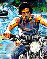 Rambo Canvas, Sylvester Stallone Art, First Blood Painting, Canvas Print