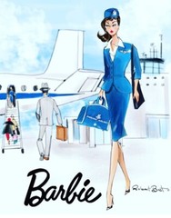 Robert Best Barbie Fashionista Vintage Style Girls Room Wall Art Prints
