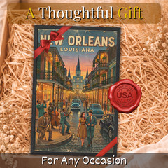 New Orlean Lousiana Vintage Travel Poster 11×17 Framed Retro Wall Art Decor Gift