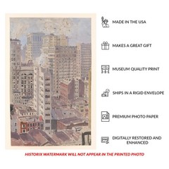 1901 New York Skyscrapers Print City Skyline Urban Architecture Manhattan