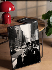 Woman Smoking Cigarette Black and White Photography Poster NYC Street Art Print