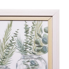 Crystal Art Gallery Double Framed Natural Wood Color Home Wall Art 12″ x 22″