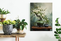 11×14 Bonsai Tree Canvas Print Wall Art