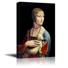 16″ x 24″ Leonardo Da Vinci Wall Art Canvas Print – Lady with an Ermine