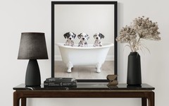 Dalmation in Bathtub Wall Art Print Poster, Dog Lover 14″L x 11″W,