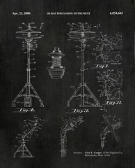 Set of 6 Drum Patent Prints 8×10 Drummer Room Decor Music Studio Poster Gifts