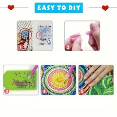 1 piece DIY Peacock Diamond art table to decorate adult single-sided acrylic