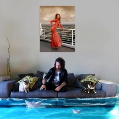 V2613 Marcia Cross Hot Actress Sexy Red Dress Decor WALL POSTER PRINT