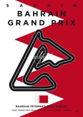 BAHRAIN F1 Race Track by Chungkong, Imagekind Motorsport Wall Art Poster Print