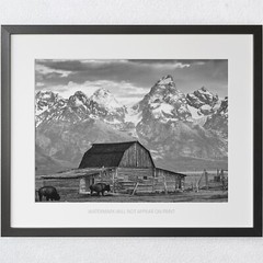 Old Barn on Farm Grand Teton Mountains National Park Premium Art Print