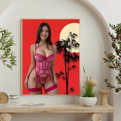 Huge Vintage Retro Sexy Girl Poster 18×24 Inches Dream Girl Sexy Asian Girl