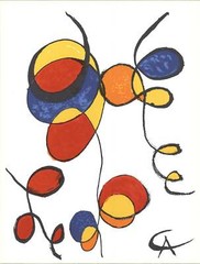 ALEXANDER CALDER Spirales 15″ x 11.5″ Lithograph 1974 Surrealism Multicolor