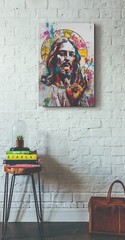 JESUS BANKSY GRAFFITI POP ART PRINT/POSTER CANVAS/SATIN PHOTO PAPER T34