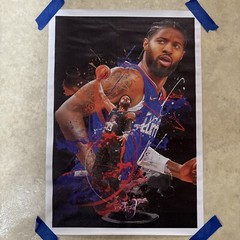 Paul George LA Clippers Basketball NBA Man Cave Canvas Poster Wall Art 12×18 in