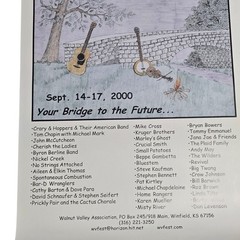 Bluegrass Music Festival 2000 Vintage 29th Walnut Valley Poster Winfield KS WVF