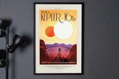 Kepler 16b – Space Tourism Exoplanet Travel Poster Wall Art by NASA JPL