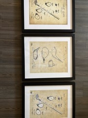 Nikki Smith Framed Golf Club Patent Print Set Vintage Art by Fowler & Link
