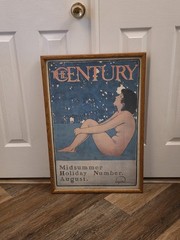 VTG Century Magazine Poster Midsummer Holiday August Will Bradley Art Nouveau