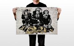 Three Wise Monkeys Banksy Graffiti Art Wall – POSTER 20×30