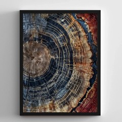 Tree Ring Wall Art, Abstract Colorful Tree Ring Wall Decor