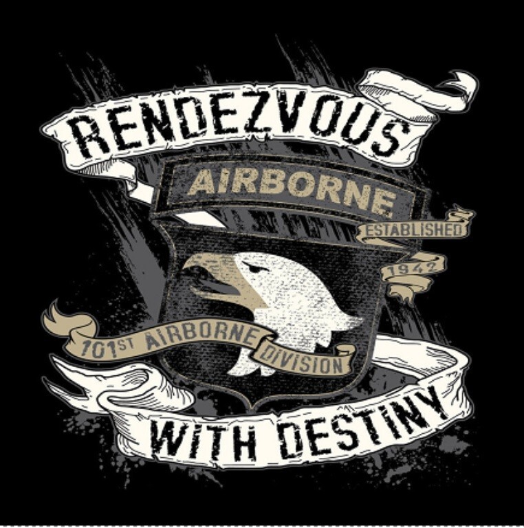 U.S. Army 101st Airborne Screaming Eagles (Rendezvous) POSTER 24 X 24 Inches