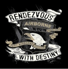 U.S. Army 101st Airborne Screaming Eagles (Rendezvous) POSTER 24 X 24 Inches
