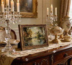 Framed Vintage Classical Swan Canvas Wall Art White Swan Painting Picture Wal…