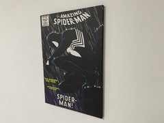 Spider-Man Wall Art, Superhero Poster, Comic Book Decor, Black Suit Spiderman