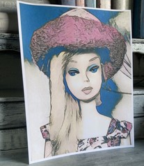 Retro Barbie Portrait Art Print 8×10
