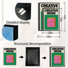 Framed Abstract Creative Canvas Wall Art,Funny Aesthetics Painting Picture Wa…