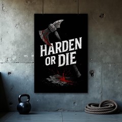 Harden Or Die Poster – Motivational Gym Wall Art