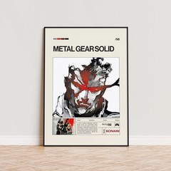 Metal Gear Solid Poster Minimalist Gaming Wall Art Gamer Gift Print – UNFRAMED