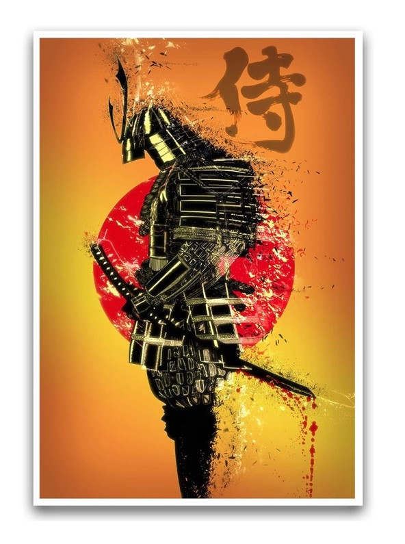 Noble Samurai Warrior 12×18 Inch Canvas Poster / New ⚔️