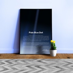 Pale Blue Dot poster, NASA Voyager 1 with Carl Sagan — Space poster, science art