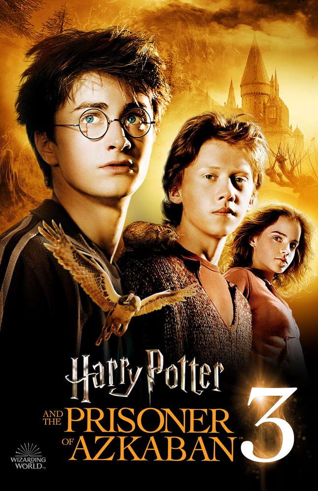 AA1922 Harry Potter and the Prisoner of Azkaban 2004 Orange Movie Poster 11×17