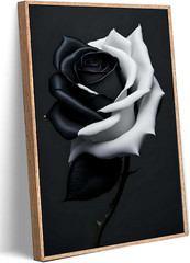 Black And White Rose Wall Art Modern Rose Flower Poster Print Wall Decor Picture