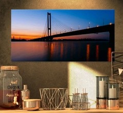🖼️ Southern Bridge Sunset Panorama Canvas Wall Art 32×16 — Ready to Hang
