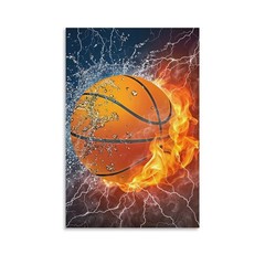 Art Poster Basketball Room Unframed Indoor Canvas Art Work 12×18 Inch 1-Piece