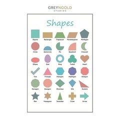Shapes, Colorful Educational Poster Wall Art Print pick size A4/A3/A2/90x60cm