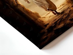 Wall Art Religious Figure From Cave Walking Light Spiritual Aesthetic Print
