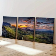 3pcs Plateau Mountain Natural Landscape Wall Art Canvas Unframed/Framed