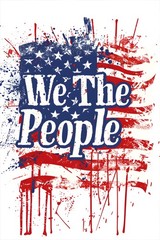 We The People USA Flag – 250 Years of America Celebration Decor – POSTER 20″x30″