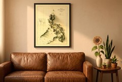 Philippines Map, Philippines 2D Relief Map, Philippines Vintage Map – 2D Flat