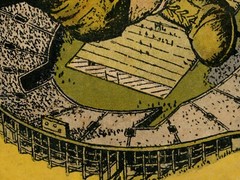 1946 Vintage Football Poster – up to 24 x 36 – Antique – Leather Helmet – Action