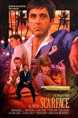Scarface 1983 Movie Tony Montana Poster 24×36 Art Print Waterproof Canvas