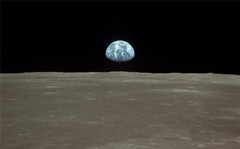 EARTHRISE OVER MOON GLOSSY POSTER PICTURE PHOTO BANNER PRINT space nasa fl 6980